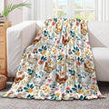 Chicken Blanket for Farmer Lover, Floral Chicken Gifts for Women, Ultra-Soft Rooster Hen Throw Blanket for Couch Bed Living Room, Farmhouse Decor Farm Chicken Lovers Gifts, 60"x80"-Adults/Twin Size