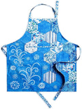Maison d' Hermine 100% Cotton Apron for women with Pocket Kitchen Chef Apron for Men Cooking Easter Decorations