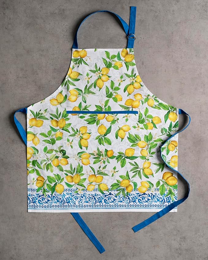 Maison d' Hermine 100% Cotton Apron for women with Pocket Kitchen Chef Apron for Men Cooking Easter Decorations