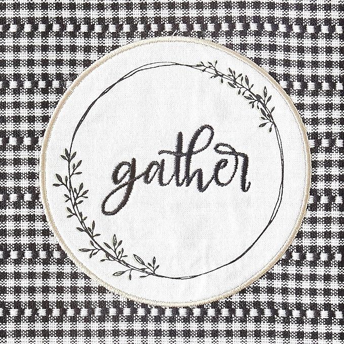 DII Home Sweet Farmhouse Kitchen Collection, Dishtowel Set, 18x28, Black, 4 Count