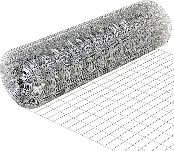 Metal Garden Fence, Hot Dip Galvanized After Welding, 2"x4" 14 Gauge, 72inch H x 50ft L Welded Wire Fencing,2/3/4/5/6ft Tallx50/100 ft Long Hardware Cloth for Yard,Farm,Chicken,Dog,Vegetable Protect