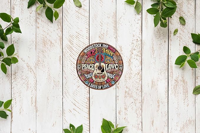 CSWLJS Room Decor Peace Love 3 Days Of Love Metal Tin Sign 8x8 In Durable Indoor/Outdoor Gift Vintage Wall Art Decor