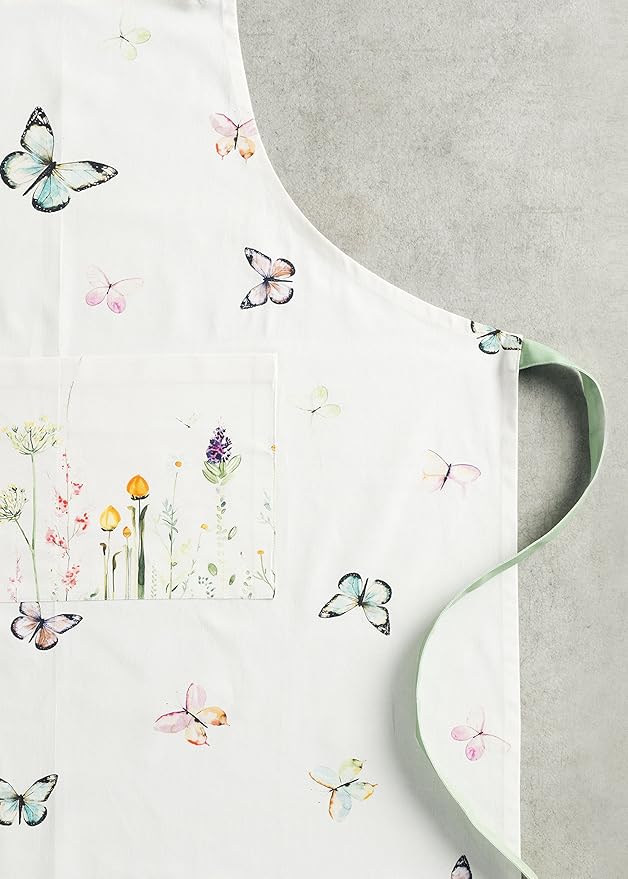 Maison d' Hermine 100% Cotton Apron for women with Pocket Kitchen Chef Apron for Men Cooking Easter Decorations