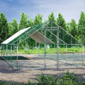 Large Metal Chicken Coop Chicken Pen Walk-in Poultry Cage with Water-Resident and Anti-UV Cover Chicken Runs for Yard with Cover Duck Rabbit Dog House Outdoor
