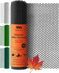 MaPorch Plastic Chicken Wire Mesh Fence - Black Mesh, 15.7 in x 10 ft - Quick-Install Chicken Wire Fencing - Plant Protectors from Animals - Weather Resistant Garden Netting - Pet & Poultry Netting