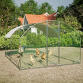 Large Metal Chicken Coop, Walk-in Chicken Run Pen with Waterproof Anti-UV Cover, Dome Roof Poultry Cage for Outdoor, Backyard, Farm (9.84'L x 13.12'W x 6.56' H)