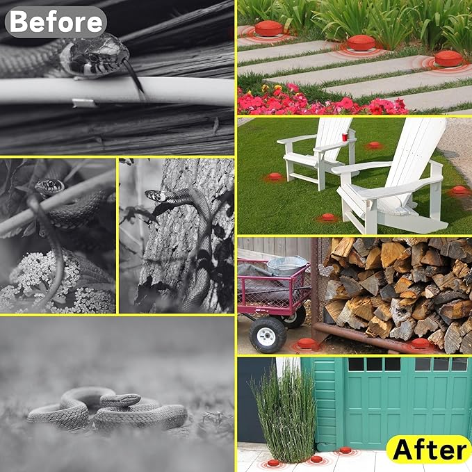 Snake Repellent for Yard Powerful,Snake Away, Keep Snakes Away for Outdoors Pet Safe,Copperhead Rattlesnake Repellent (12, Yellow)
