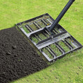 Lawn Leveling rake 17"x9.4" Levelawn Tool with 70.5" Adjustable Long Handle Heavy Duty Landscape Leveling Rake Lawn Leveler Yard Tool for Backyard, Golf Course, Garden, Pasture, Farm