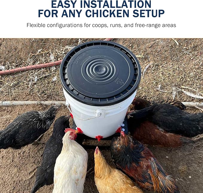 Noble Nest 5 gal. Nipple Waterer (5 Nipple, Side Waterer, No Stand)