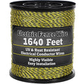 Houseables Electric Fence Wire, Hot Wire Fence, Electric Fencing, Livestock Fencing, Electrical Polywire Rope for Chicken, Agricultural, Goat, Garden, Dogs, Horse, Pig, Poly, 500 Meters (1640 Feet)