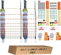2 Rolls Poultry Electric Netting Fence - 41.3''H (can be Manually Raised to 53.1''H) x (98.5'L+65.6'L) for Flying Chicken, Sheep, Goats in Farms, Ranches and Gardens, PK2