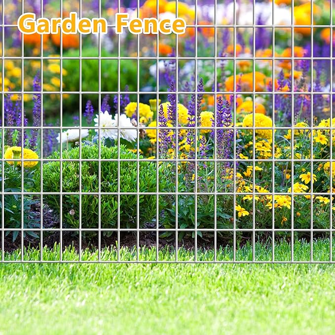 Metal Garden Fence, Hot Dip Galvanized After Welding, 2"x4" 14 Gauge, 36inch H x 100ft L Welded Wire Fencing,2/3/4/5/6ft Tallx50/100 ft Long Hardware Cloth for Yard,Farm,Chicken,Dog,Vegetable Protect