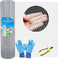 Hardware Cloth 1/2 inch Square Openings - 19 Gauge 24'' x 100' Hot-Dip Galvanized Wire Mesh, Welded Cage Wire Rolls Great for Animal Enclosure Chicken Coop Flower Beds Rabbits Wire Fencing