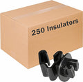 Zareba T-Post Poly Tape Insulator for Electric Fences - 250 Pack - ITTB-Z, Black Insulators - Easy to Install Electric Fence Insulator, Includes 250