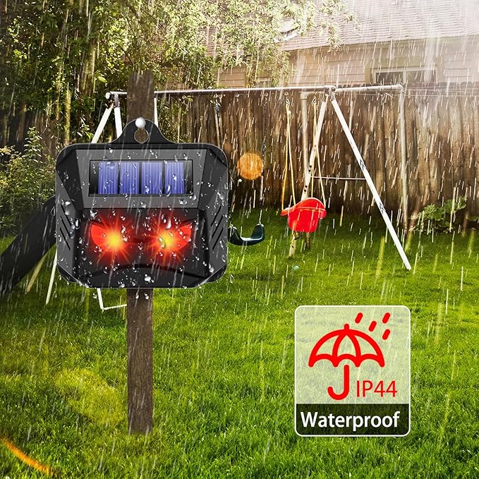 8 Pack Solar Nocturnal Animal Repeller Outdoor with Red Predator Eyes,Auto Activate Night Animal Deterrent Lights for Deer, Raccoons, Coyotes,Skunks,Foxes -Protection for Chicken Coop, Yard,Farm