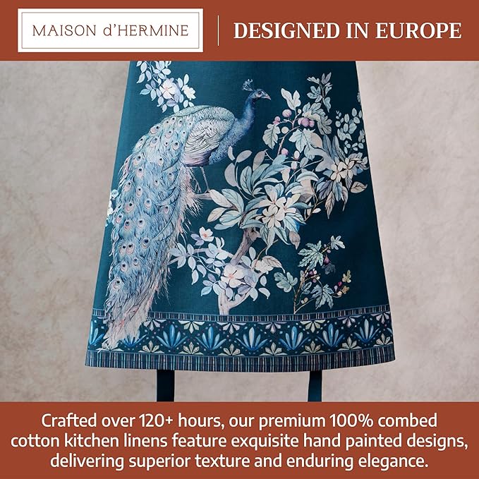 Maison d' Hermine 100% Cotton Apron for women with Pocket Kitchen Chef Apron for Men Cooking Easter Decorations