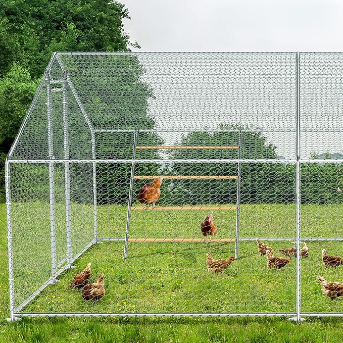 YUMEKA 55" Large Chicken Roosting Bars for Coop, Sturdy Metal Chicken Perch Ladder, Wood Roosting Stand for Hens & Roosters, Chicken Run Accessories & Toys for Backyard Poultry