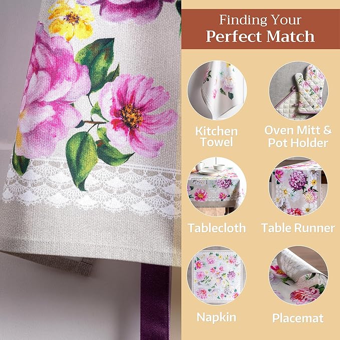 Maison d' Hermine 100% Cotton Apron for women with Pocket Kitchen Chef Apron for Men Cooking Easter Decorations