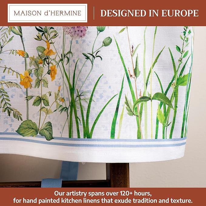 Maison d' Hermine 100% Cotton Apron for women with Pocket Kitchen Chef Apron for Men Cooking Easter Decorations
