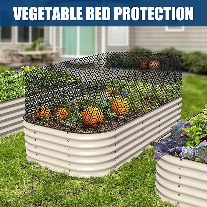 Black Plastic Chicken Wire Mesh Roll 15.7IN x 10FT, 500GSM Heavy Duty Hexagonal Fencing - Garden Netting for Poultry, Dog Rabbit Barrier, Floral Craft Wire, Easy to Cut Durable Mesh Fencing