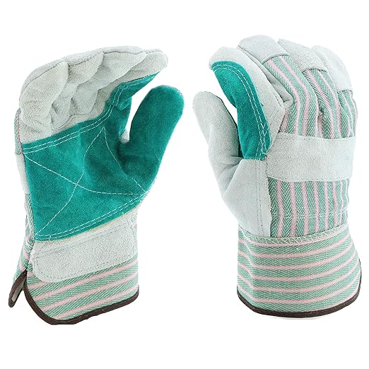 West Chester 500DP Split Cowhide Leather Glove - [Pack of 12 Pairs] 10.5 in. (L), 5.25 in. (W), X Large Double Palm Glove with 2.5 in. Safety Cuff