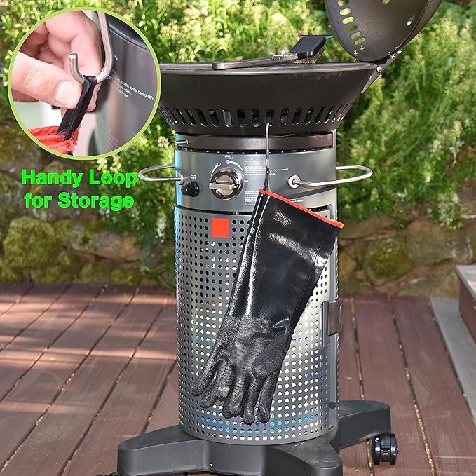 BBQ Grilling Gloves - 932 °F (18 inch) Black