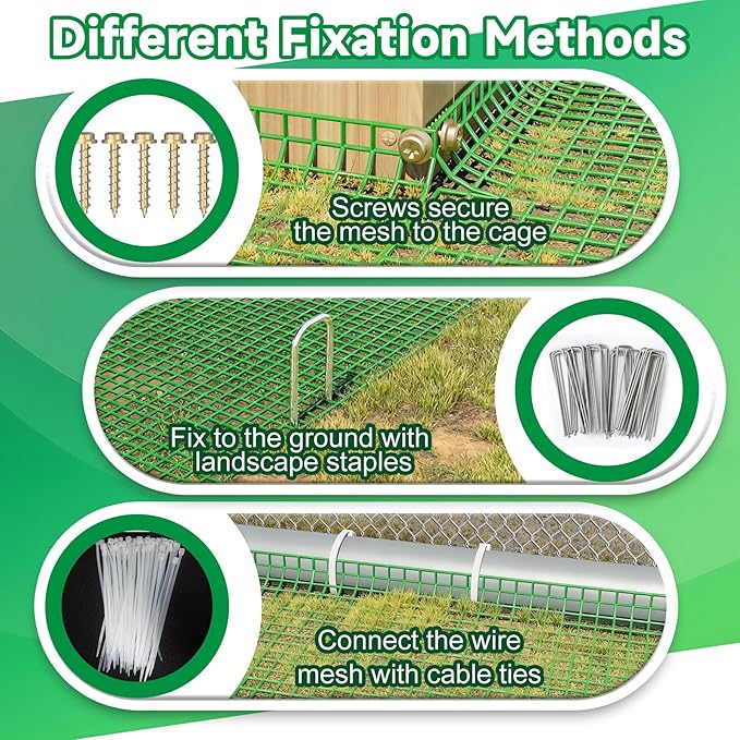 Forestchill Chicken Coop Bottom Predators Resistant Barrier Mesh, Chicken Coop Predator Apron Wire Mesh, Cut to Fit, Total 11 5/8" x 65 Ft