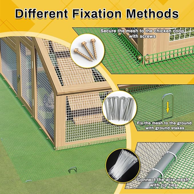 Chicken Coop Predator Proof Wire Mesh, Poultry Bottom Barrier Netting, Anti-Digging Skirt Predator Apron, 11.6" x 65 Ft Total