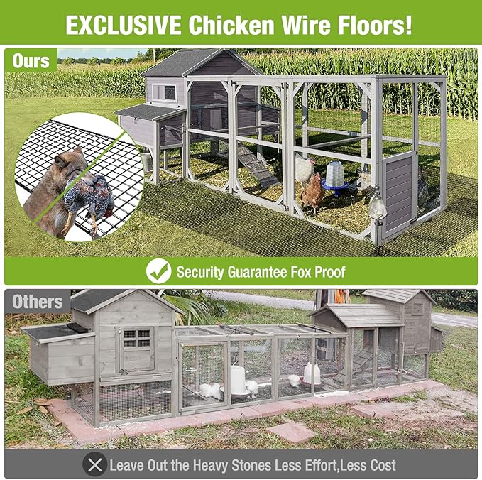 Chicken Wire Bottom Predators Resistant Barrier Mesh,14 Pieces for Chicken coop AIR46