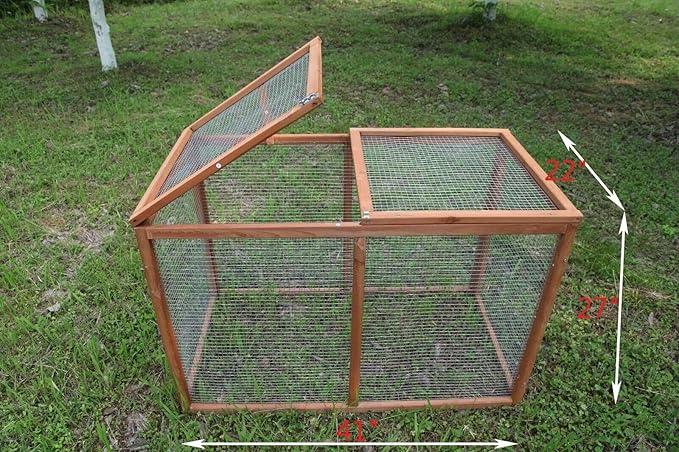 Chicken Coop Wooden Outdoor Cage Garden Backyard Hen House for 2-4 Chickens (40) Brown