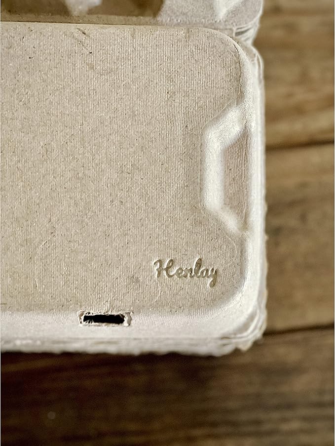 Henlay Half Dozen Duck Egg Cartons – Holds 6 Jumbo Eggs – Blank Top for Custom Labels – Eco-Friendly Paper Pulp – Ideal for Farm Fresh or Backyard Eggs - 20 Pack