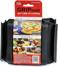 Silicone BBQ & Kitchen Mitt 2-Pack Set (Small/Medium, Black)