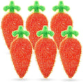 Breling 6 Pieces Carrot Shape Dish Sponge Dual Sided Non Scratch Dish Washing Scrubbers, Reusable Household Cleaning Kitchen Tools for Dishwashing Washing Dishes Cookware
