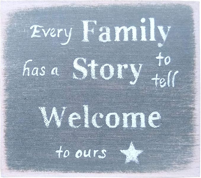 Farmisms 3x3 Inspirational Wooden Rustic Country Signs for Country Farm Living –Every Family has a Story to Tell. Welcome to Ours