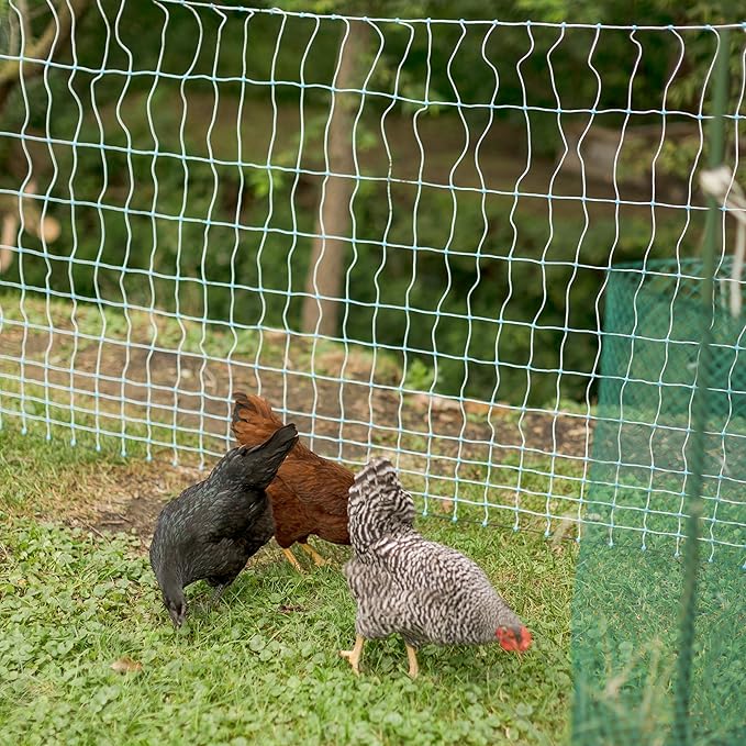 Starkline Premium Plus+ Braided Electric Poultry Netting - 48" x 164' | Ideal for Backyards, Farms, and Ranches