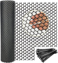 Plastic Wire Mesh Fence 16in x 33Ft Plastic Chicken Wire Mesh for Poultry, Dogs, Rabbit, Snake Barrier & Gardening Versatile Plastic Fencing (16in x 33Ft, Black)