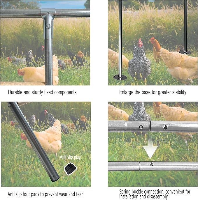 Chicken Roosting Ladder, Chicken Perch Coop, Large Metal Coop Accessories, Strong and Durable, Easy to Installation&Clean, Backyard Playground, 43.3' L X 19.3' W X 39.4'