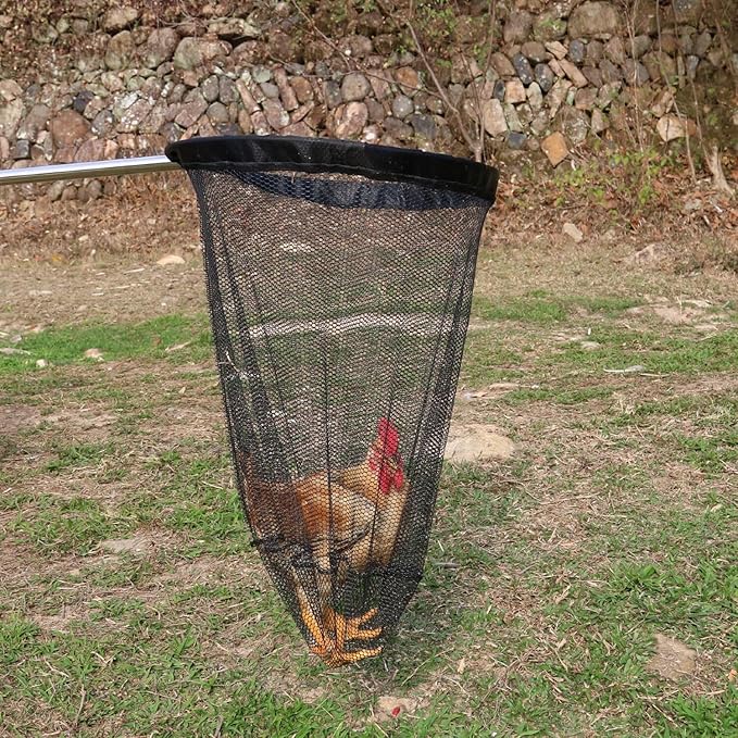 Catch net Small Animal Control net with Stainless Steel Splicing Handle Pole for Small Dogs Feral Cats Rabbits Chickens, Ducks Geese Fish Raccoons Poultry catching Wildlife nets