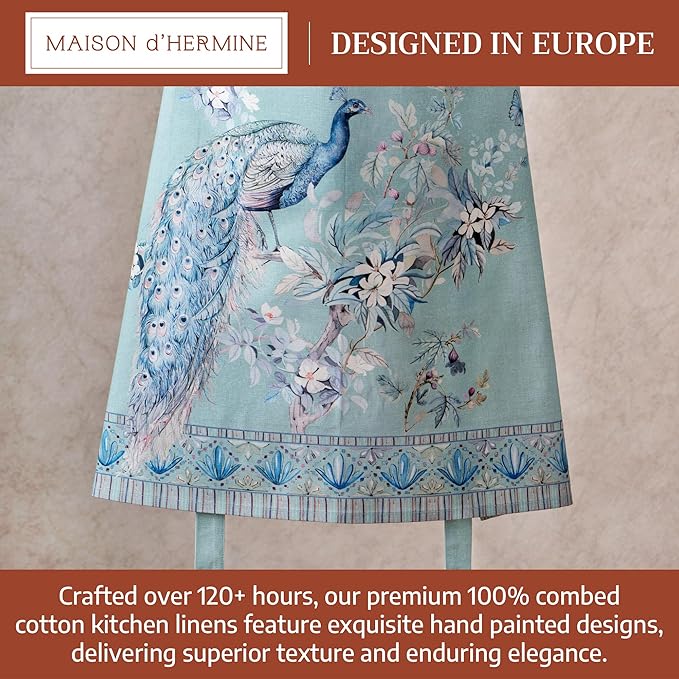 Maison d' Hermine 100% Cotton Apron for women with Pocket Kitchen Chef Apron for Men Cooking Easter Decorations