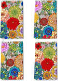 Spring Boho Kitchen Towels Decorative Set of 4, Colorful Floral Hand & Tea Towel, Absorbent Soft Decor Dish Towels Dishcloths for Kitchen Drying,Cooking Housewarming Gifts for Women