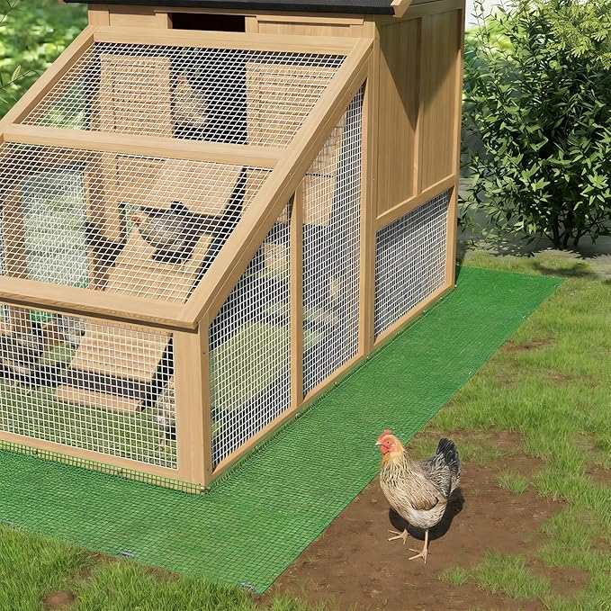 Chicken Coop Predator Proof Wire Mesh, Poultry Bottom Barrier Netting, Anti-Digging Skirt Predator Apron, 11.6" x 65 Ft Total