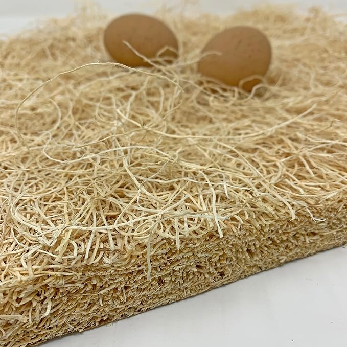 Nest Pads for Chicken Nesting Boxes - 13 x 13 Pads Made in USA from Sustainably Sourced Aspen Excelsior (10 Pack)