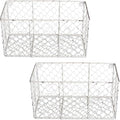 DII Chicken Wire Collection Farmhouse Vintage Wall Baskets, Small Basket, White