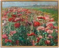 Farmhouse Flower Artwork Framed Red Wildflower Painting Vintage Flower Pictures Blooming Flowers Poster Nature Wildflower Wall Art Farmhouse Botanical Artwork Rustic Floral Paintings 8x10inch Framed