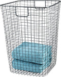 G.E.T. WB-301-MG Heavy Duty Iron Wire Utility Storage Basket, Square, 16.5" x 16.5" x 25"