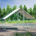 Large Metal Chicken Coop Chicken Pen Walk-in Poultry Cage with Water-Resident and Anti-UV Cover Chicken Runs for Yard with Cover Duck Rabbit Dog House Outdoor
