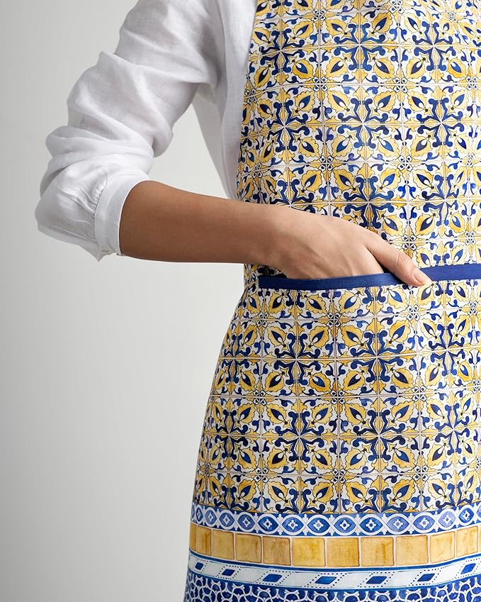 Maison d' Hermine 100% Cotton Apron for women with Pocket Kitchen Chef Apron for Men Cooking Easter Decorations