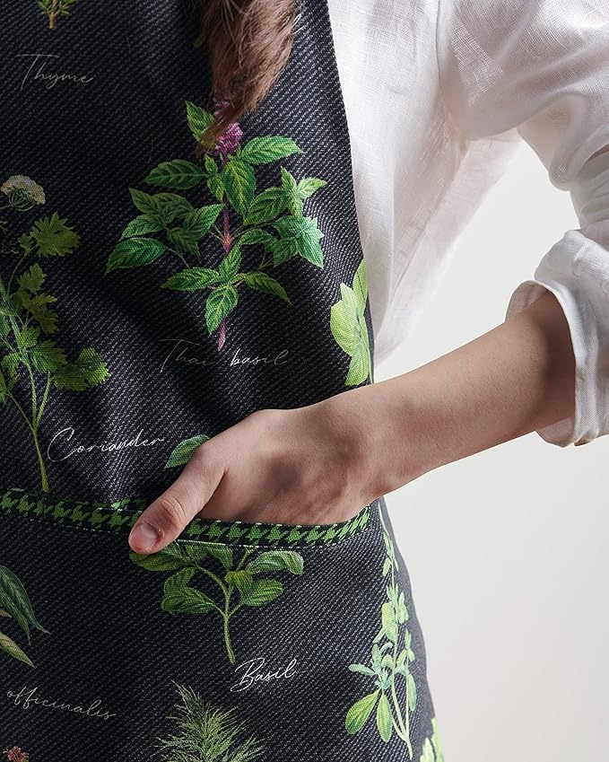 Maison d' Hermine 100% Cotton Apron for women with Pocket Kitchen Chef Apron for Men Cooking Easter Decorations