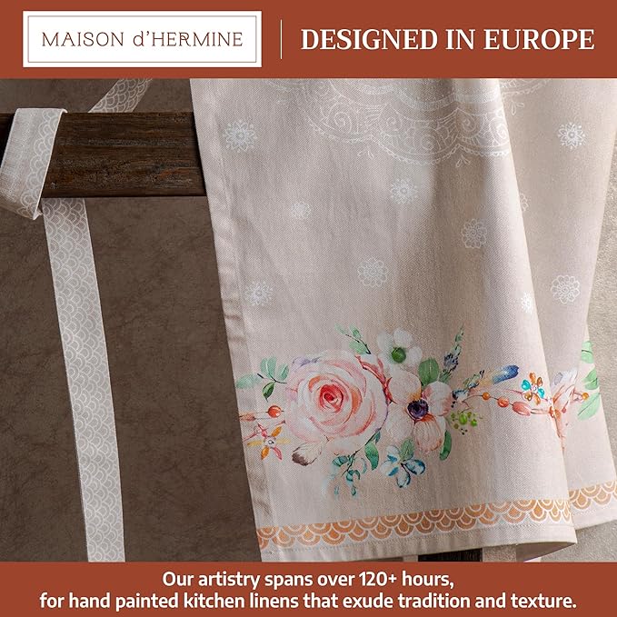 Maison d' Hermine 100% Cotton Apron for women with Pocket Kitchen Chef Apron for Men Cooking Easter Decorations