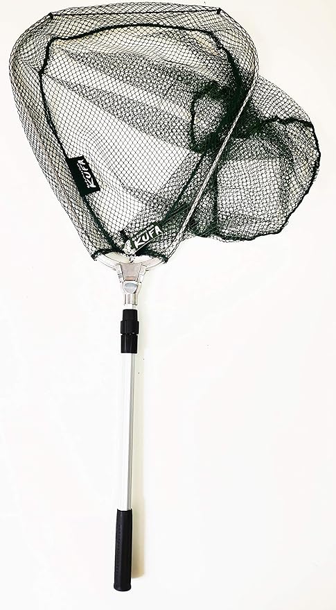 Telescope Landing nets (hoop:23x24",Handle:27~47",Knotless Mesh)